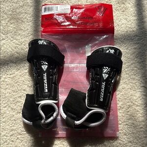 Black and White Soccer Shin Guards